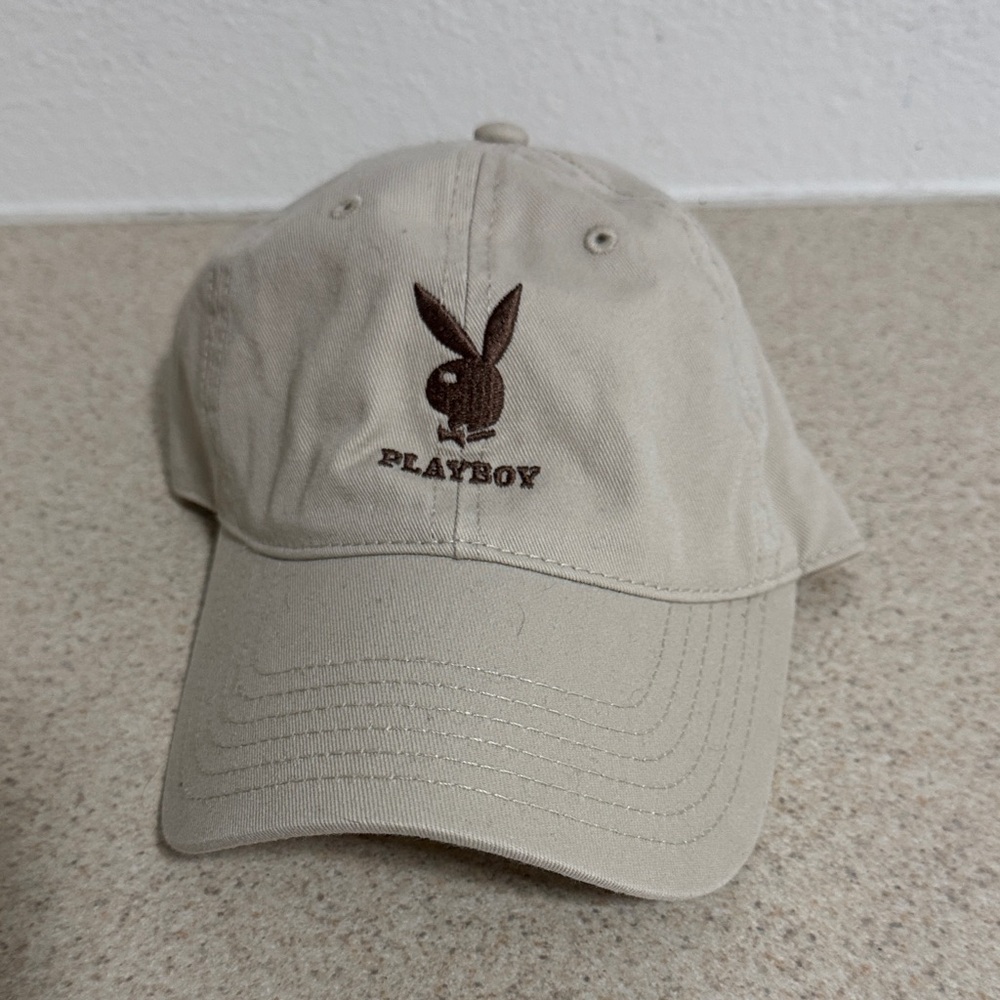 PLAYBOY Kids Tan Cap with Brown Logo